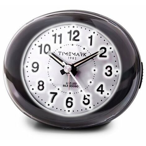 DESPERTADOR LUZ LED Y SNOOZE NEGRO
