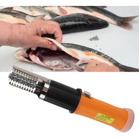 Désquilleur Électrique pour Poissons Puissant 56W 6000 Rpm 12V 2000mAh Chargeur 1x Batterie 1x Clé Hexagonale