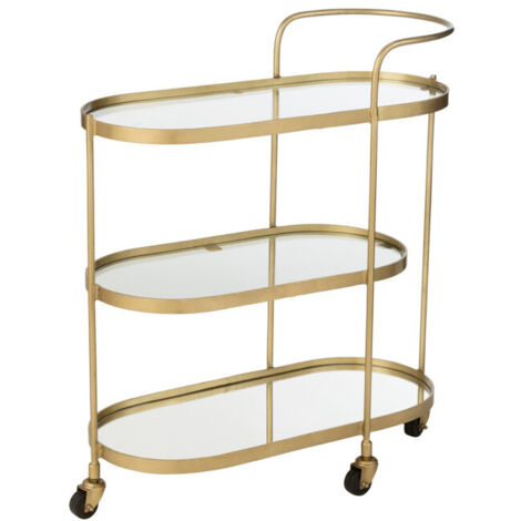 Desserte 3 Niveaux Design "Leanor" 84cm Or