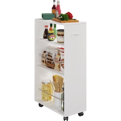 MATERIAUXBRICO.COM Tusal module de cuisine sur roulettes blanc.