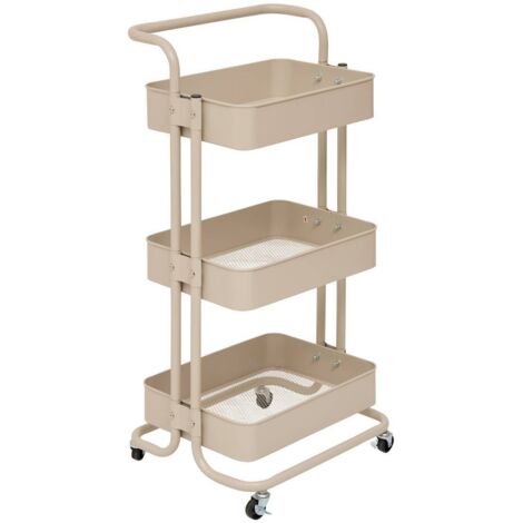 Desserte color edition 3 niveaux 45x36,5x86cm beige - 5five
