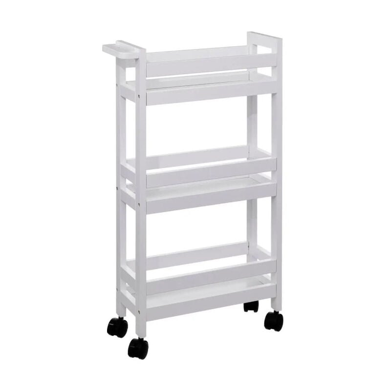 Desserte de Cuisine "3 Niveaux" 75cm Blanc Coton