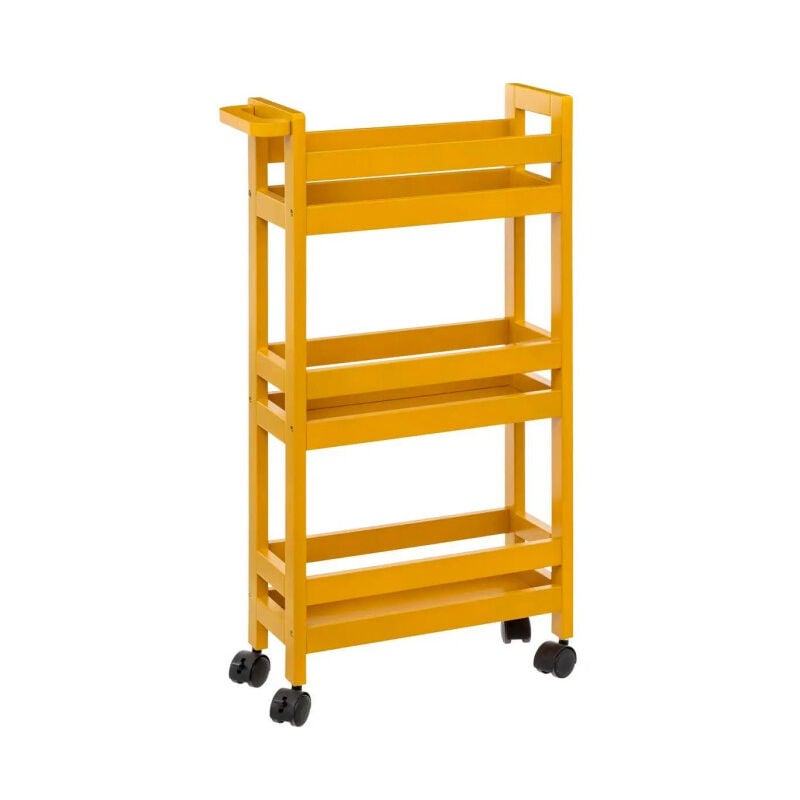 Five Simply Smart - Desserte de Cuisine '3 Niveaux' 75cm Jaune Moutarde