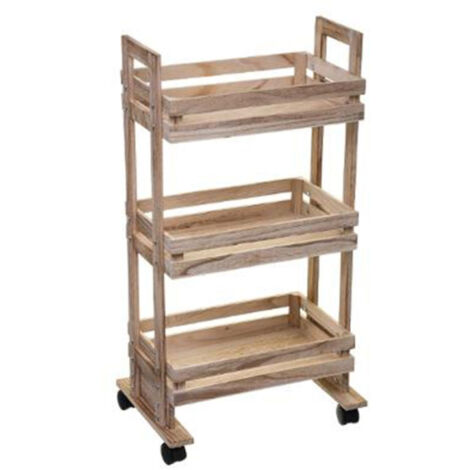 Desserte de Cuisine "Cagette" 82cm Naturel