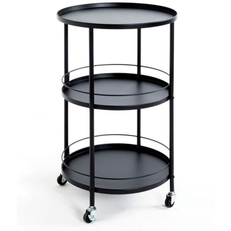 Desserte de Cuisine Design "Baro" 75cm Noir