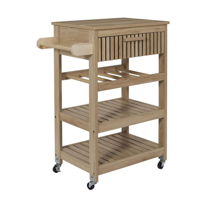 Paris Prix - Desserte de Cuisine Design 'Klaus' 84cm Marron