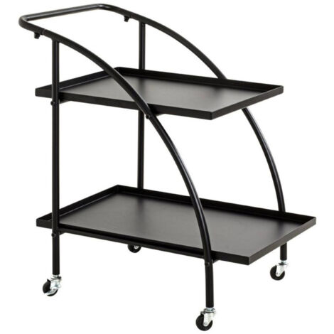 Desserte de Cuisine Design "Roulettes" 71cm Noir