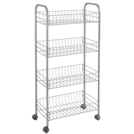 Desserte de cuisine/salle de bain Metaltex Ascona 41x23x84 cm Roulettes