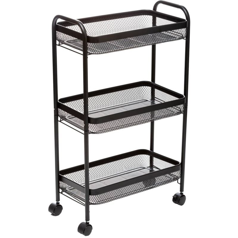 5five Simply Smart - Desserte ronde à roulettes 4 étages mayaj noir - 5five