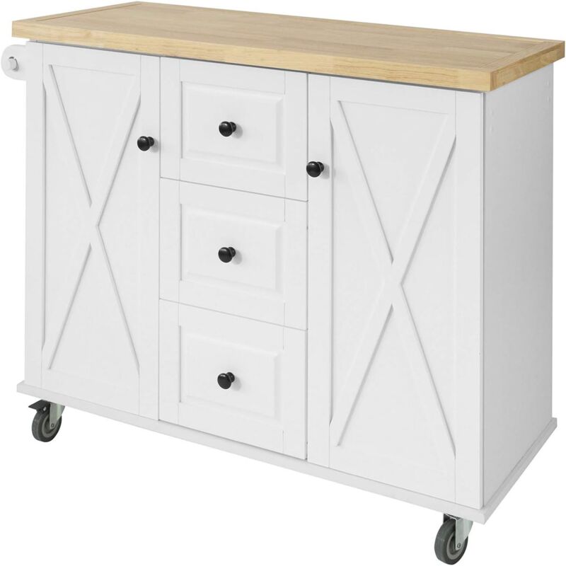 Sobuy - Desserte Roulant Buffet Meuble de Rangement Cuisine FKW96-WN