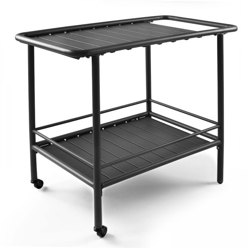 Oviala - Desserte intérieur à roulettes en acier anthracite - Palavas