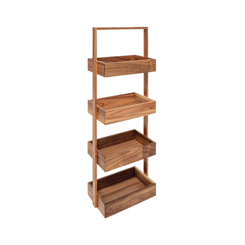 5five Simply Smart - Desserte Salle de Bain 4 Niveaux 'Trolley' 88cm Naturel