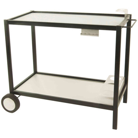Desserte simple et pratique en acier Noir 106.5 x 58 x 86.5 cm