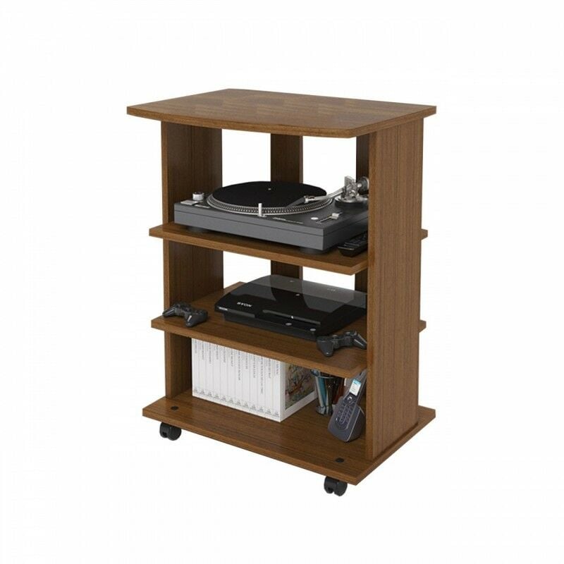 Desserte tv noyer antique 2 étagères ouvertes Cm 60x45xH 81