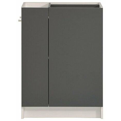 Desserte Versus 60x86x32 Gris Blanc