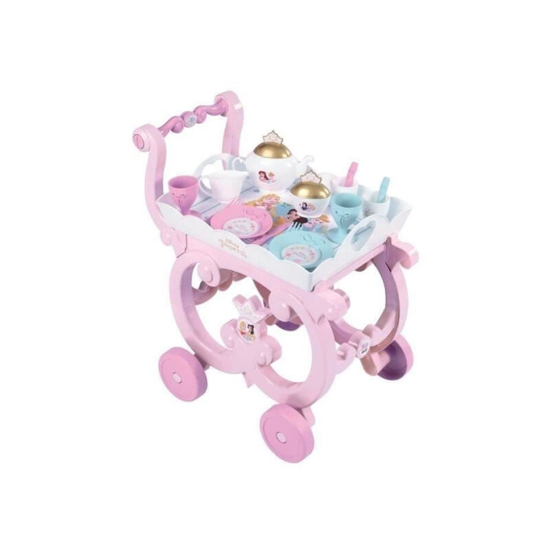 Desserte xl Disney Princess Smoby Mixte - Rose - 17 accessoires inclus - Enfant - Des 3 Ans
