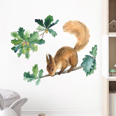 dessin Anim Cureuil Branche Chambre D'enfant Chambre  Coucher Xuanguan Maison Dcoration Stickers Muraux
