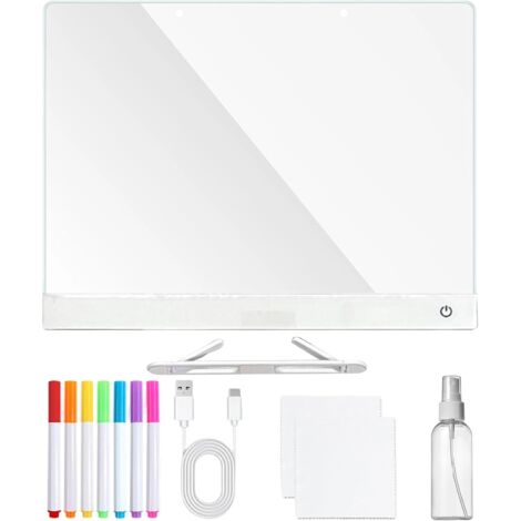 dessin LED 7 couleurs avec support 3 tapis lumineux Planche