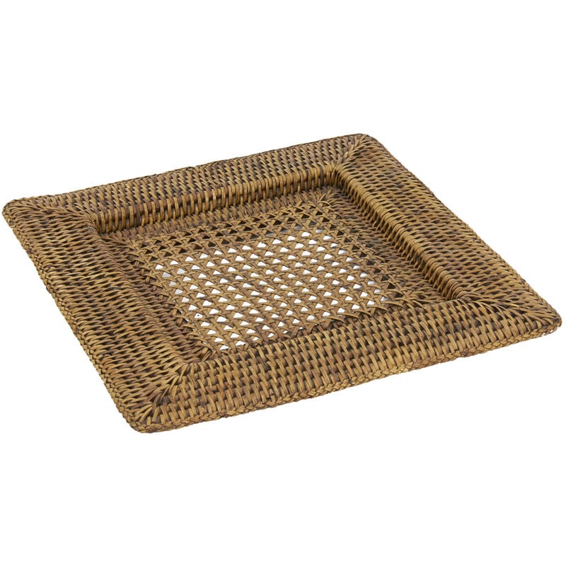 Mobilibrico - Dessous d'assiette en rotin antique Carrée