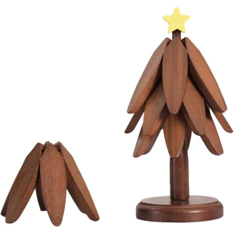 Dessous De Plat Arbre - Anti - Dérapant Pliable en Bois sous - Verre de