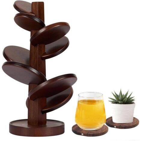 Dessous de plat en bois, dessous de plat pliables pour plats chauds, théières, plats chauds, restaurants (ronds)