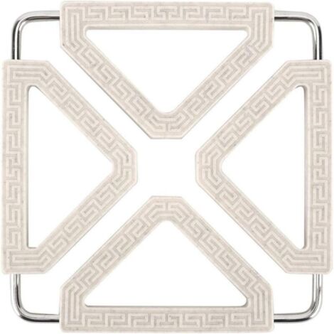 Dessous de Plat en Silicone, Extensible Résistant à La Chaleur Accessoires de Cuisine Set de Table Silicone pour Comptoir de Cuisine pour Pot, Bol, Tasses et Assiette(Beige)
