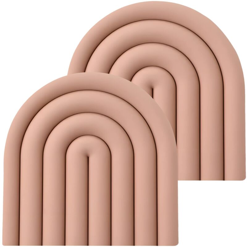 Dessous de plat en silicone pour casseroles et poêles chaudes, dessous de plat élégants et colorés résistants à la chaleur pour comptoir, dessous de