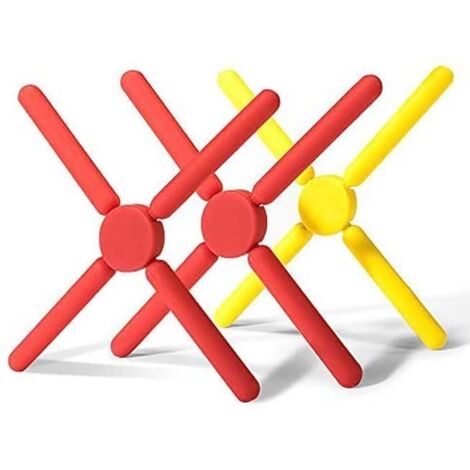 Dessous de Plat - Non spécifié - Pliable en Silicone - 8 pièces - Résistant à la chaleur - Économie d'espace