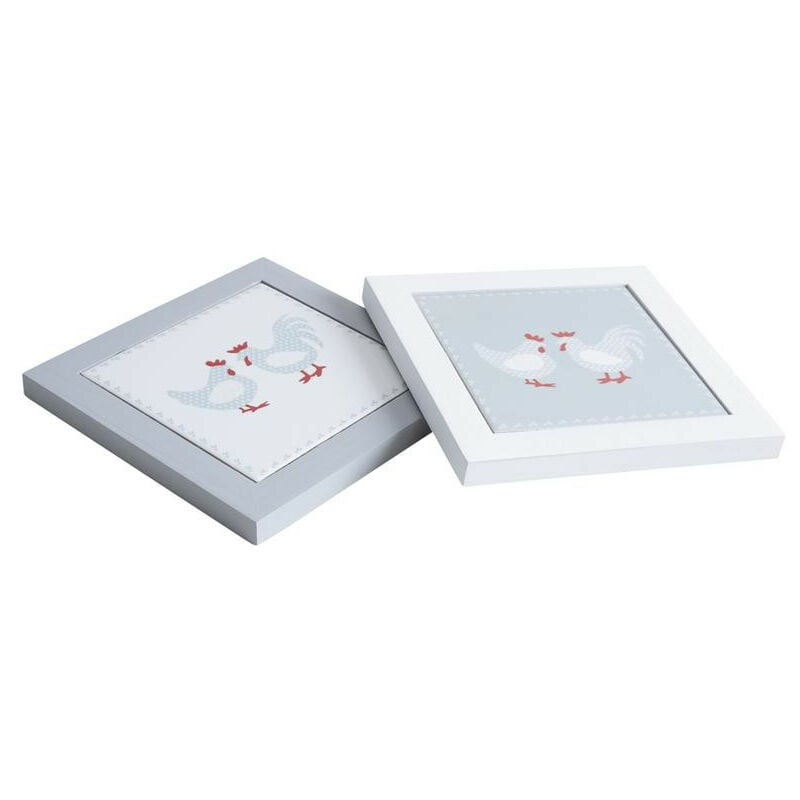 Aubry Gaspard - Dessous de plat poule en céramique et bois