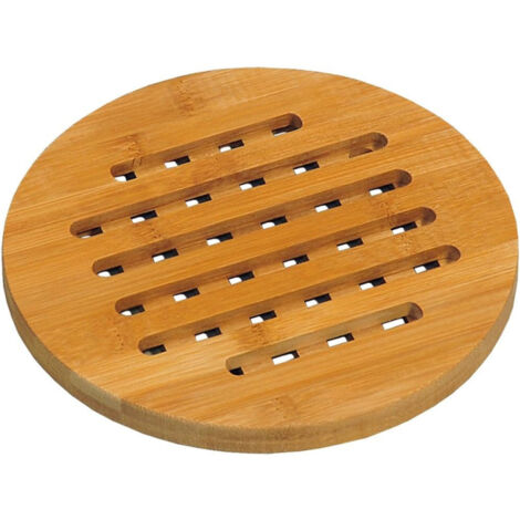 Dessous de plat rond en bambou - Marron - D 19 cm - Livraison gratuite