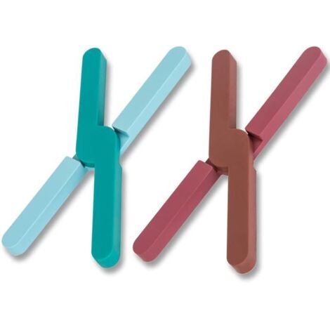 Dessous de Plat - Silicone - Pliable - Antidérapant - Résistant à la Chaleur - 2 pcs