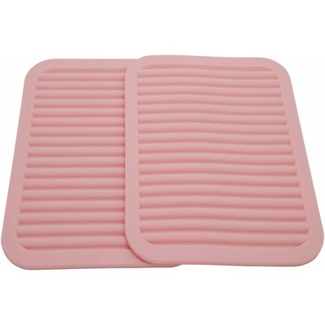 Dessous de plats Dessous de plat en silicone pour plats chauds et marmites, coussins chauffants pour plans de travail, tables, porte-pots, repose-cuillère, petits tapis de séchage, ensemble 2 pièces