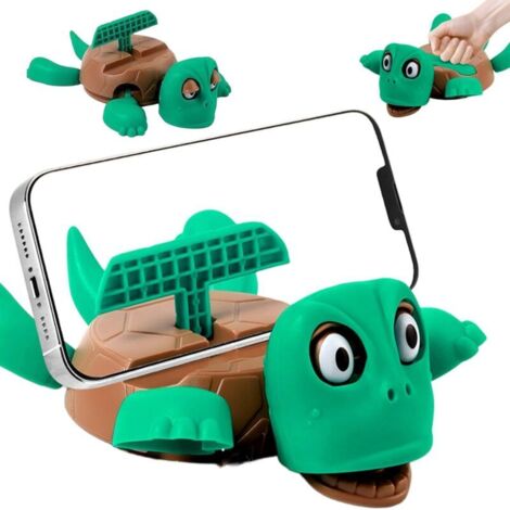 Dessous de Verre Amusant en Forme de Tortue, Porte-gobelet Tortue avec Support de téléphone Portable, Dessous-de-Verre en Forme d'animal Mignon, Creative Turtle Coaster, pour Les Amoureux des Tortues