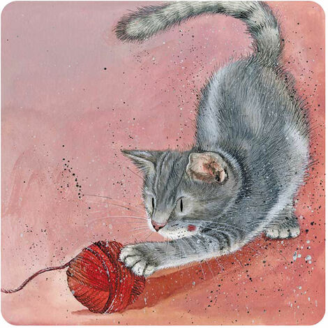 Dessous de verre Chat Pixie par Alex Clark