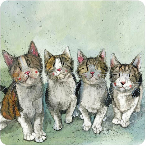 Dessous de verre Chats quadruplés par Alex Clark