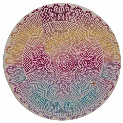 Dessous de verre Mandala - Rose - Jaune - Bleu