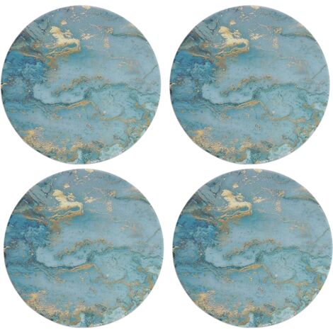 Dessous de verre pour boissons, motif marbre, pierre en céramique absorbante avec dos en liège, rayé, cadeau de pendaison de crémaillère