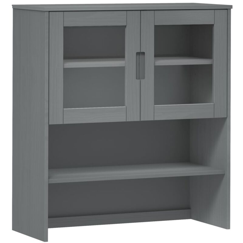 Dessus de buffet MOLDE Gris 90x35x100 cm Bois massif de pin