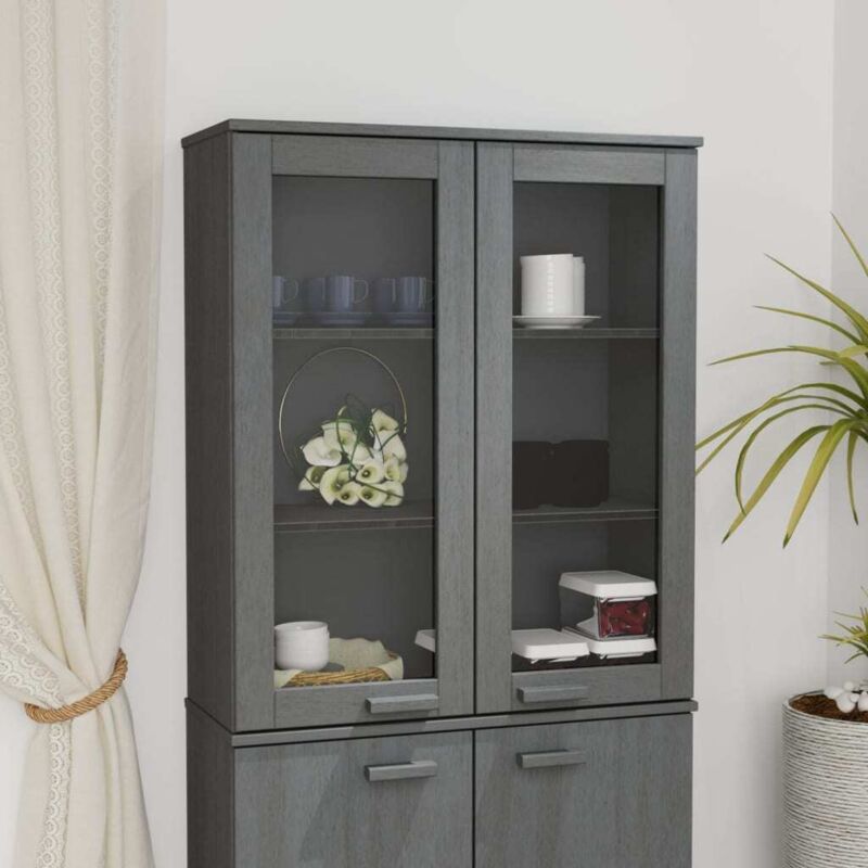 Vidaxl - Dessus de buffet hamar Gris foncé 85x35x100 cm Bois de pin