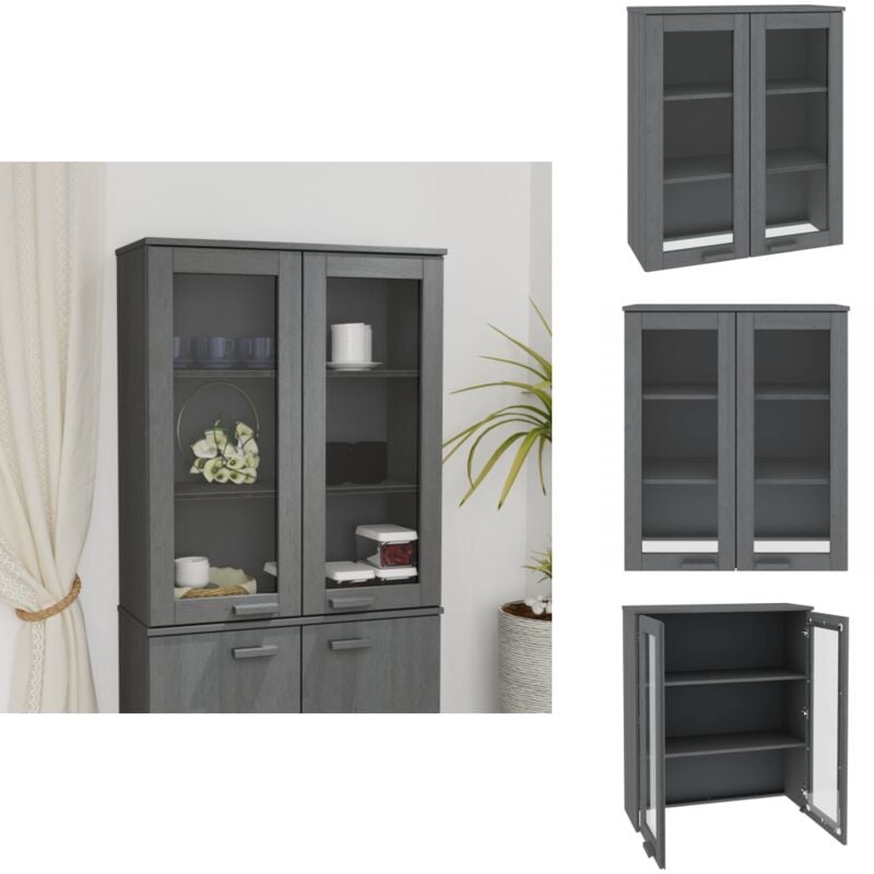 Vidaxl - Dessus de buffet hamar Gris foncé 85x35x100 cm Bois de pin - Meuble De Rangement - Buffet - Meuble Tv - Dessus De Buffet - Décoration