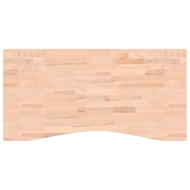 Dessus de bureau 100x(45-50)x2,5 cm bois massif de hêtre vidaXL