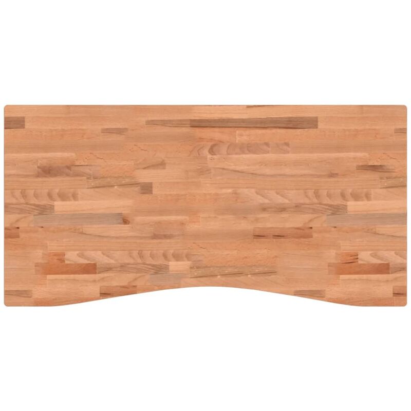 Vidaxl - Dessus de bureau 110x(50-55)x1,5 cm bois massif de hêtre Brown