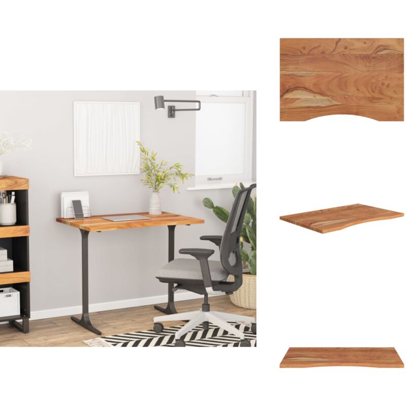 Dessus de bureau 100x60x2,5 cm rectangulaire bois massif acacia - Dessus De Bureau - Plateau De Bureau - Dessus De Bureau En Bois - Dessus De Table