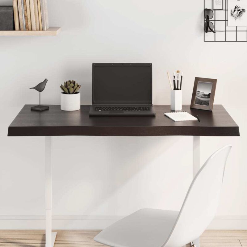 Dessus de table bois chêne massif traité bordure assortie