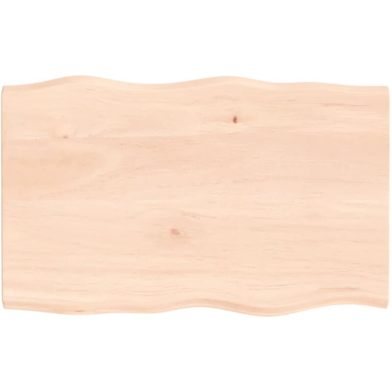 Dessus de table bois chêne massif non traité bordure assortie