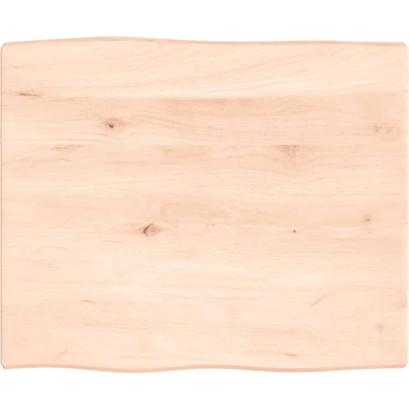 Dessus de table bois chêne massif non traité bordure assortie - Vidaxl