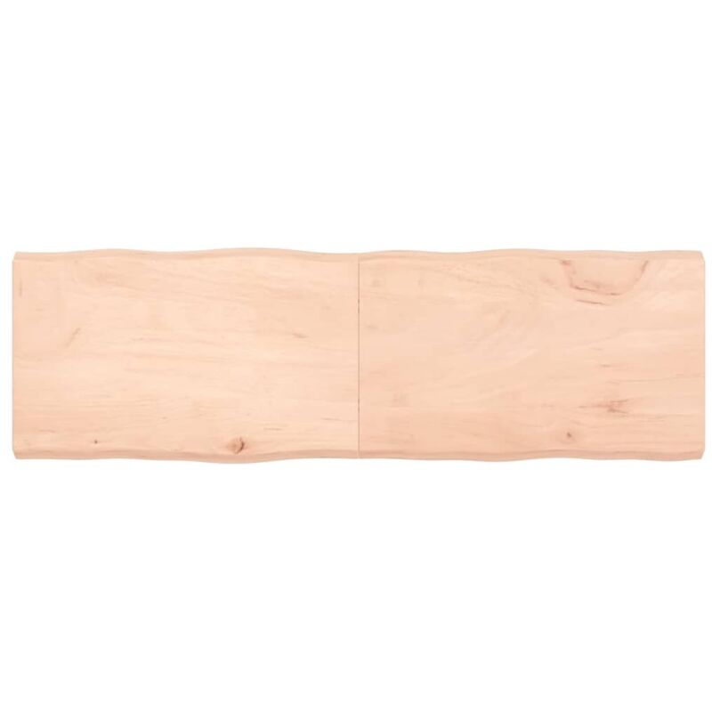 Dessus de table Plateau de table bois chêne massif non traité bordure assortie Vidaxl