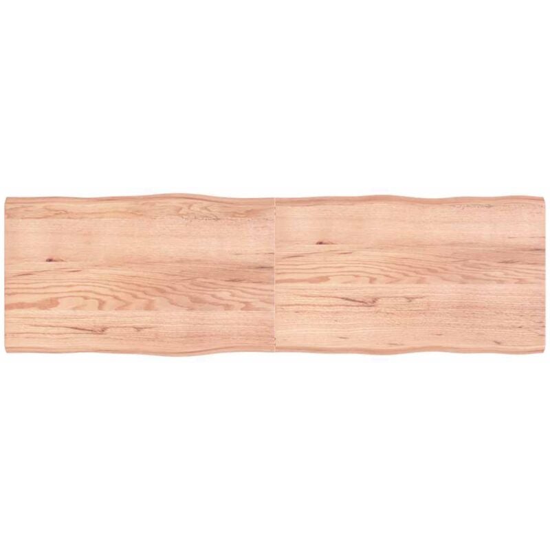 Dessus de table Plateau de table bois chêne massif traité bordure assortie Vidaxl