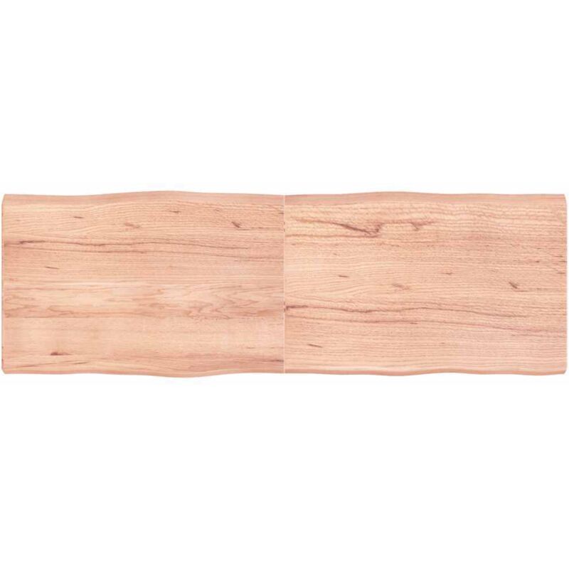 Dessus de table Plateau de table bois chêne massif traité bordure assortie Vidaxl