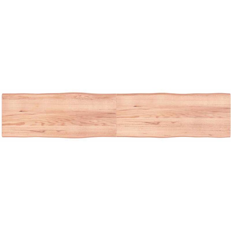 Dessus de table Plateau de table bois chêne massif traité bordure assortie Vidaxl